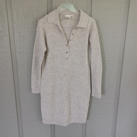 Treasure And Bond Polo Sweater Dress Size XXS Women Preppy Long Sleeve Stretch - Picture 2 of 13